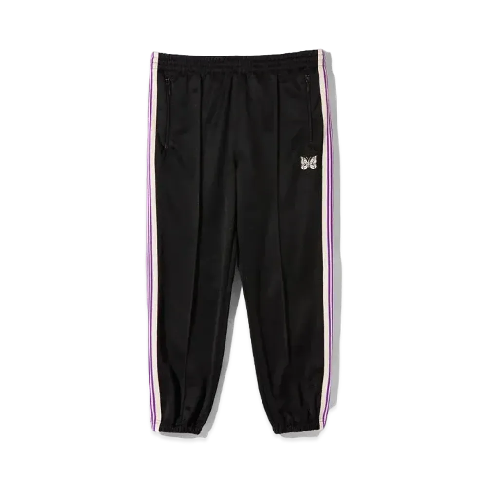 Needles for NEPENTHES Zipped Track Pant - Poly Smooth "Black"