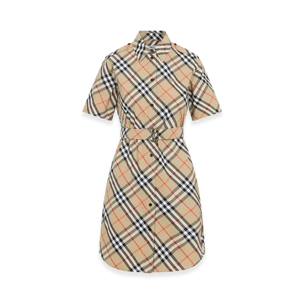 Burberry Women's Check Midium Dress "Beige"