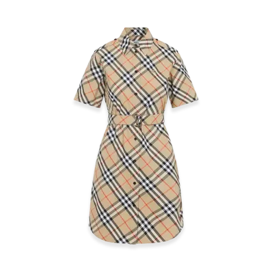 Burberry Women's Check Midium Dress "Beige"