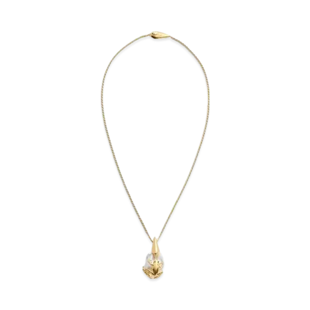 Bottega Veneta Rana Pearl Necklace "White"
