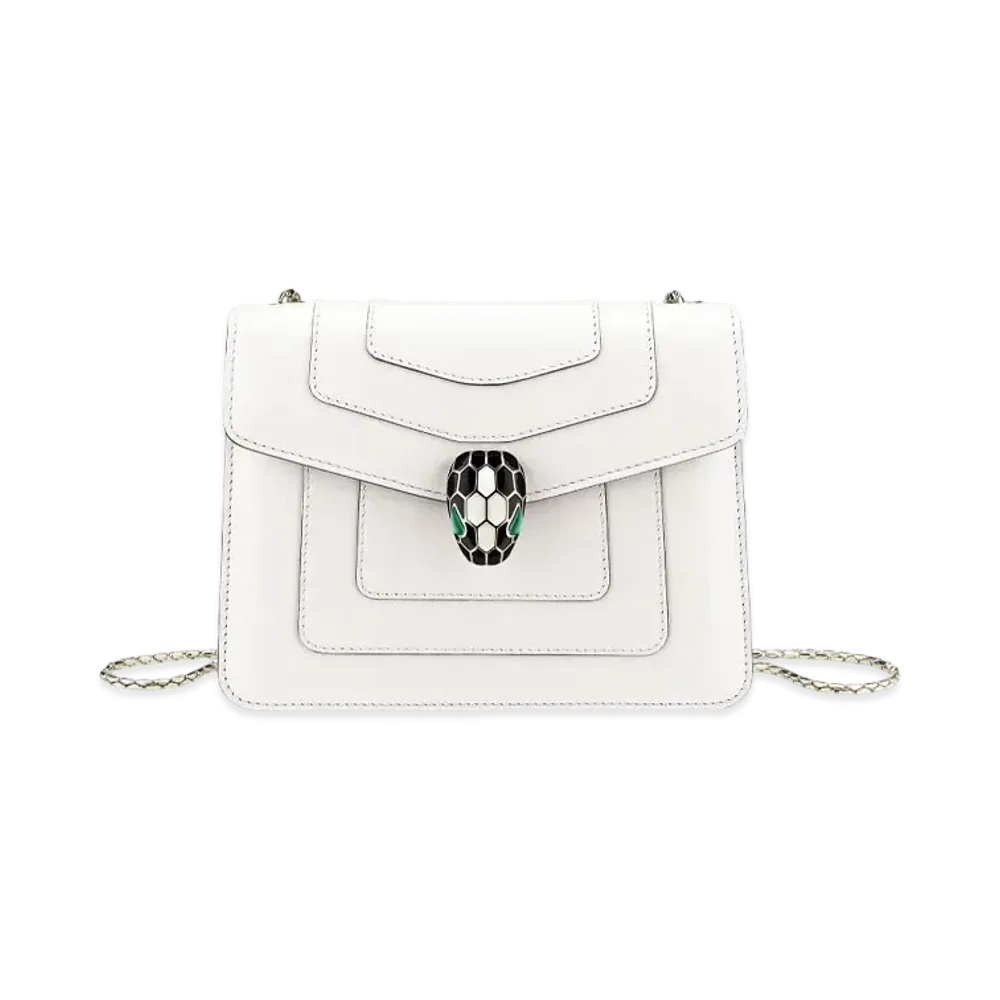 BVLGARI Serpenti Forever Crossbody Bag "White"