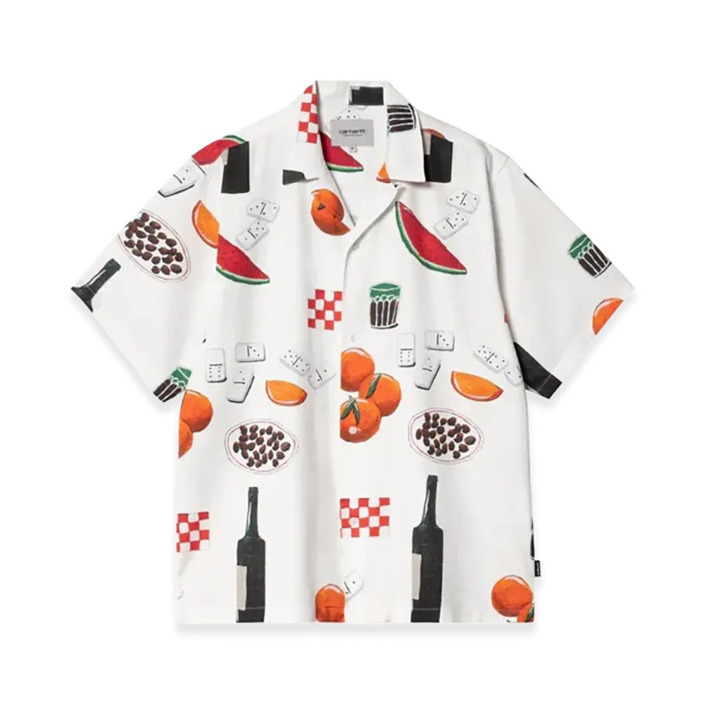 Carhartt WIP S/S Isis Maria Dinner Shirt "Isis Maria Dinner Aop White"