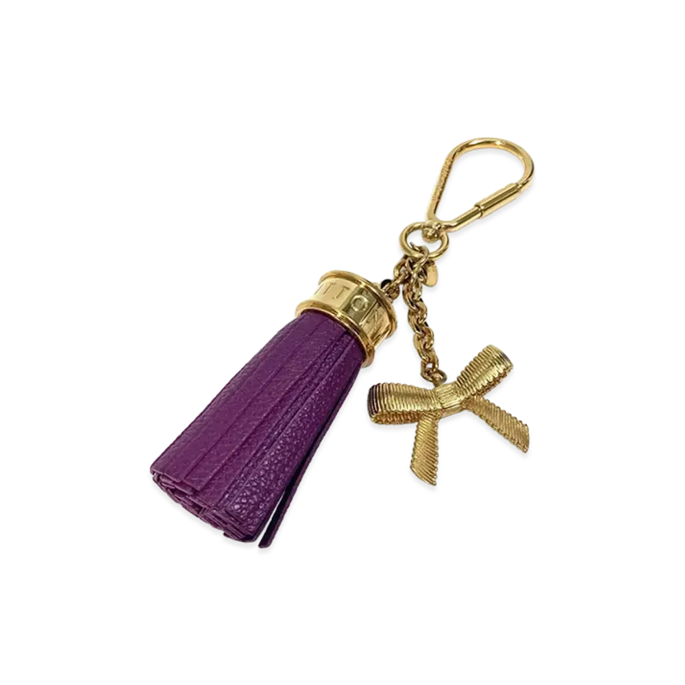 Louis Vuitton Keyring Tassel Ribbon "Purple"
