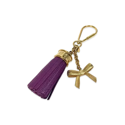 Louis Vuitton Keyring Tassel Ribbon "Purple"