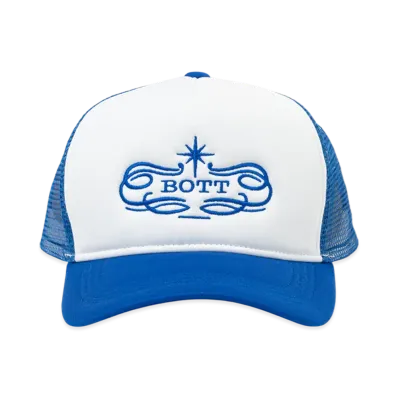 BoTT Luxe Logo Mesh-Back 5-Panel Trucker Cap "Blue"