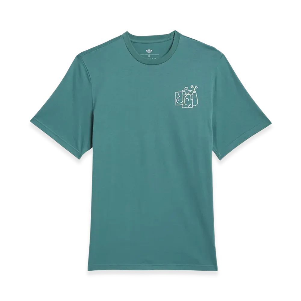 adidas Shmoofoil Stairs Short Sleeve T-Shirt "Preloved Teal/Alumina"