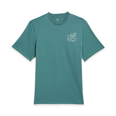 adidas Shmoofoil Stairs Short Sleeve T-Shirt "Preloved Teal/Alumina"