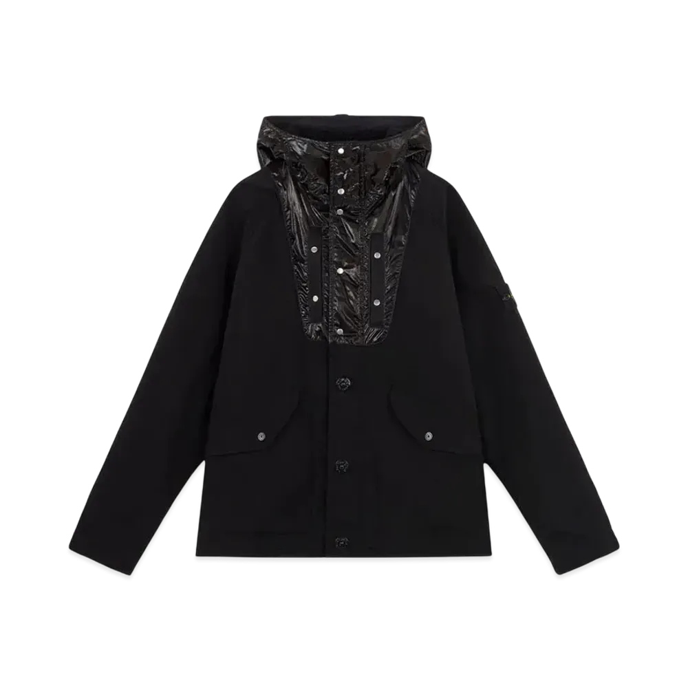 Stone Island 44021 Nylon Panama With New Silk Light "Black"