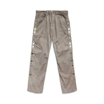 KAPITAL 14W HEAVY CORDUROY 裏起毛 5P MONKEY CISCO(STUDS REMAKE ) "Dark Gray"