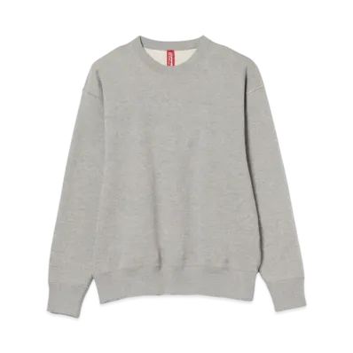 BEAMS JAPAN x LOOPWHEELER Hanging Fleece Loose Fit Crew Neck Sweatshirt "Gray"