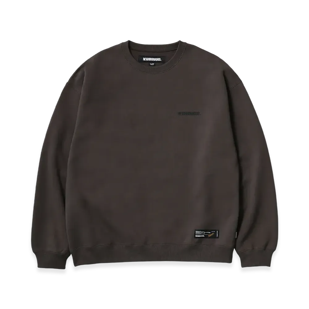 NEIGHBORHOOD Plain Sweat Crewneck LS "Brown"