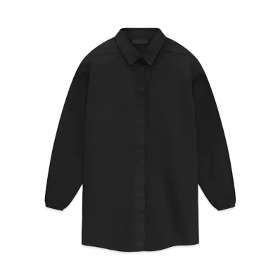 FEAR OF GOD ESSENTIALS Women's Button Down Shirt "Overdye Black Denim"
