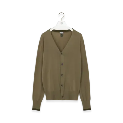 LOEWE Cardigan "Green/Khaki Green"
