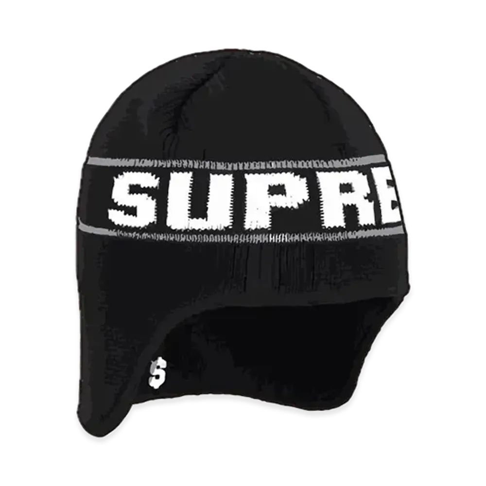 Supreme Earflap Beanie "Black"