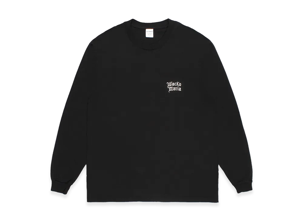 WACKO MARIA Washed Heavy Weight Long Sleeve T-Shirt "Black"