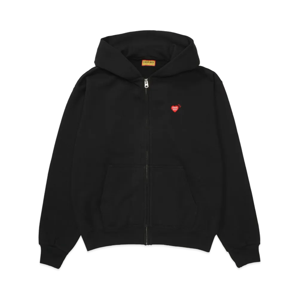 HUMAN MADE Classic Zip-Up Hoodie "Black"