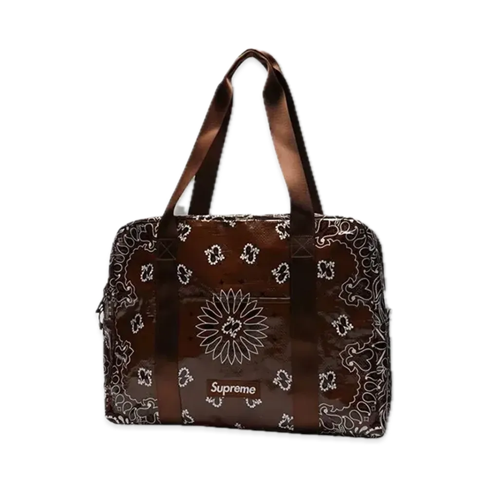 Supreme Bandana Tarp Small Duffle Bag "Brown"