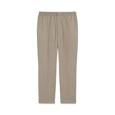 AMI PARIS Wool Elastic-Waist Pants "Cendre"