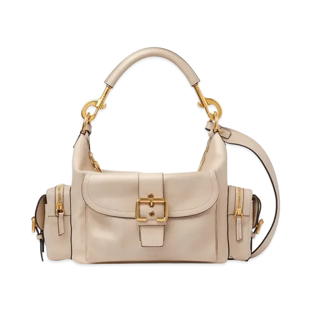 Chloe Camera Bag In Shiny Leather "Boyish Brown"