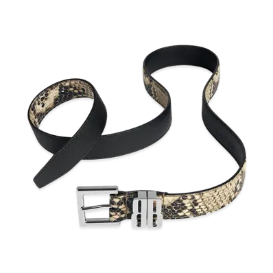 BALENCIAGA BB Editor Belt "Natural"