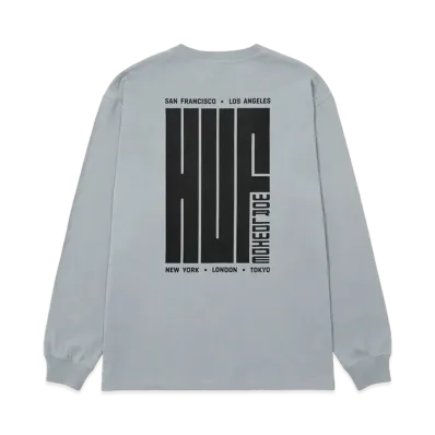 HUF Fall 24 Big Block Long Sleeve Tee "Grey"
