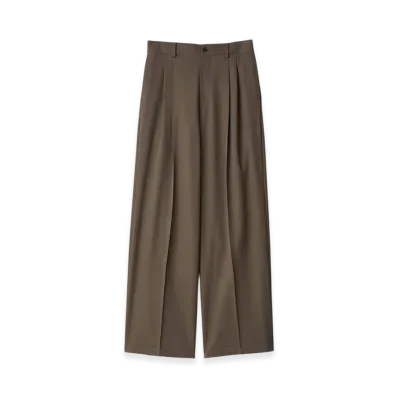 ssstein Long Wide Trousers "Dark Beige"