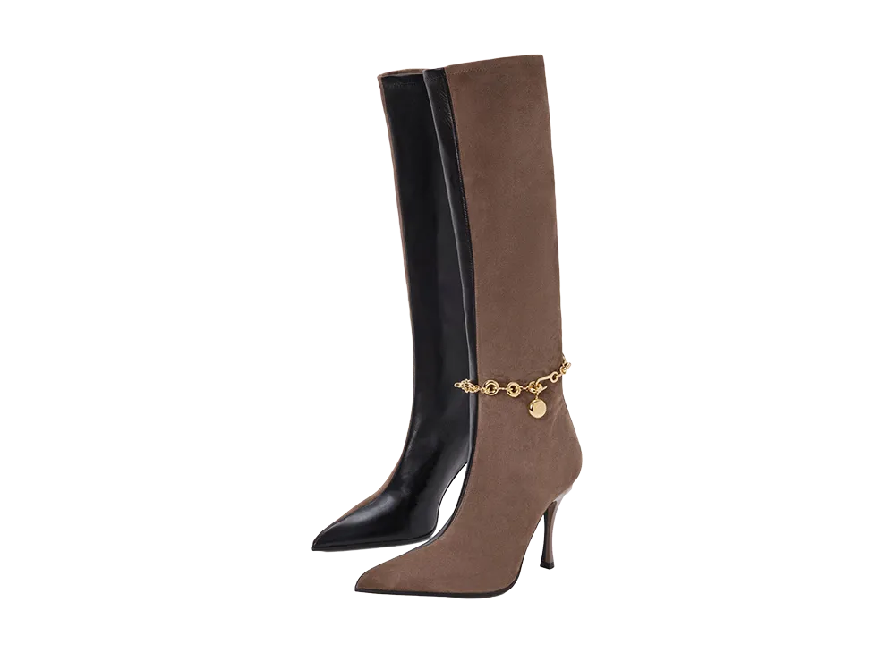 LOEWE Women's Comic Boots "Black/Cigar"