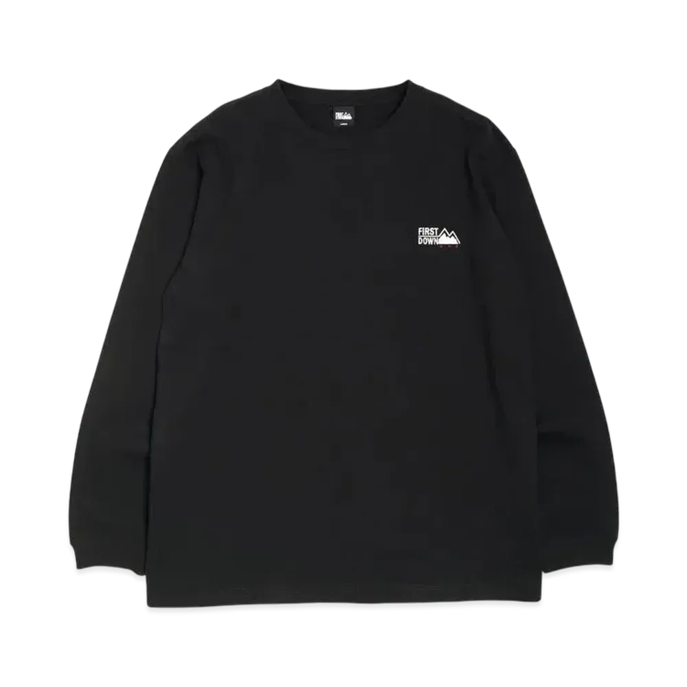 FIRST DOWN Logo L/S Tee Cotton Jersey "Navy"