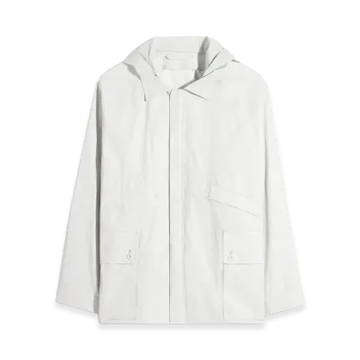 LEMAIRE Coated Technical Linen Detachable Hood Rain Jacket "Oat Milk"