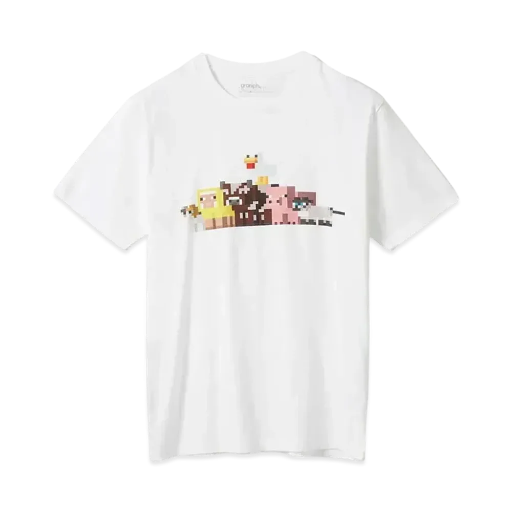 graniph x Minecraft Animals T-Shirts "White"
