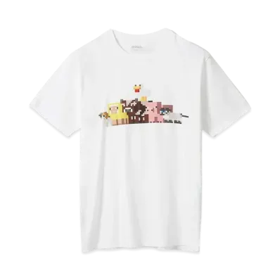 graniph x Minecraft Animals T-Shirts "White"