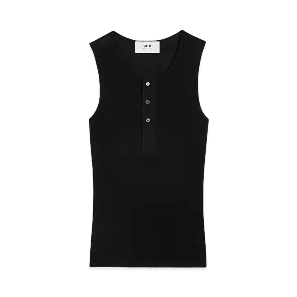 AMI PARIS Light Rib Jersey Tank Top