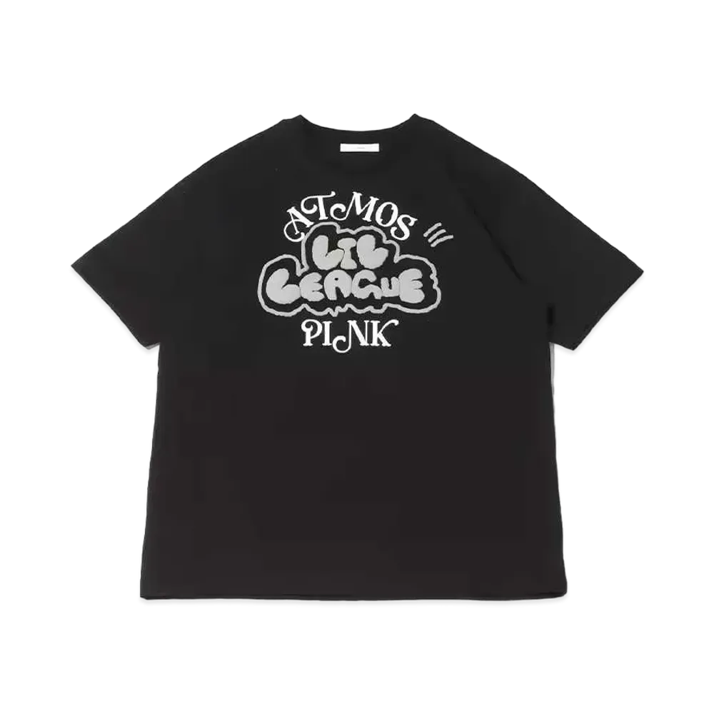 atmos pink x Lil League Newly Written Logo T-Shirt "Black"