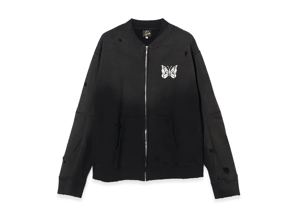 NEEDLES Deconstructed Zipped Sweat "Black"