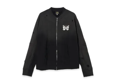 NEEDLES Deconstructed Zipped Sweat "Black"
