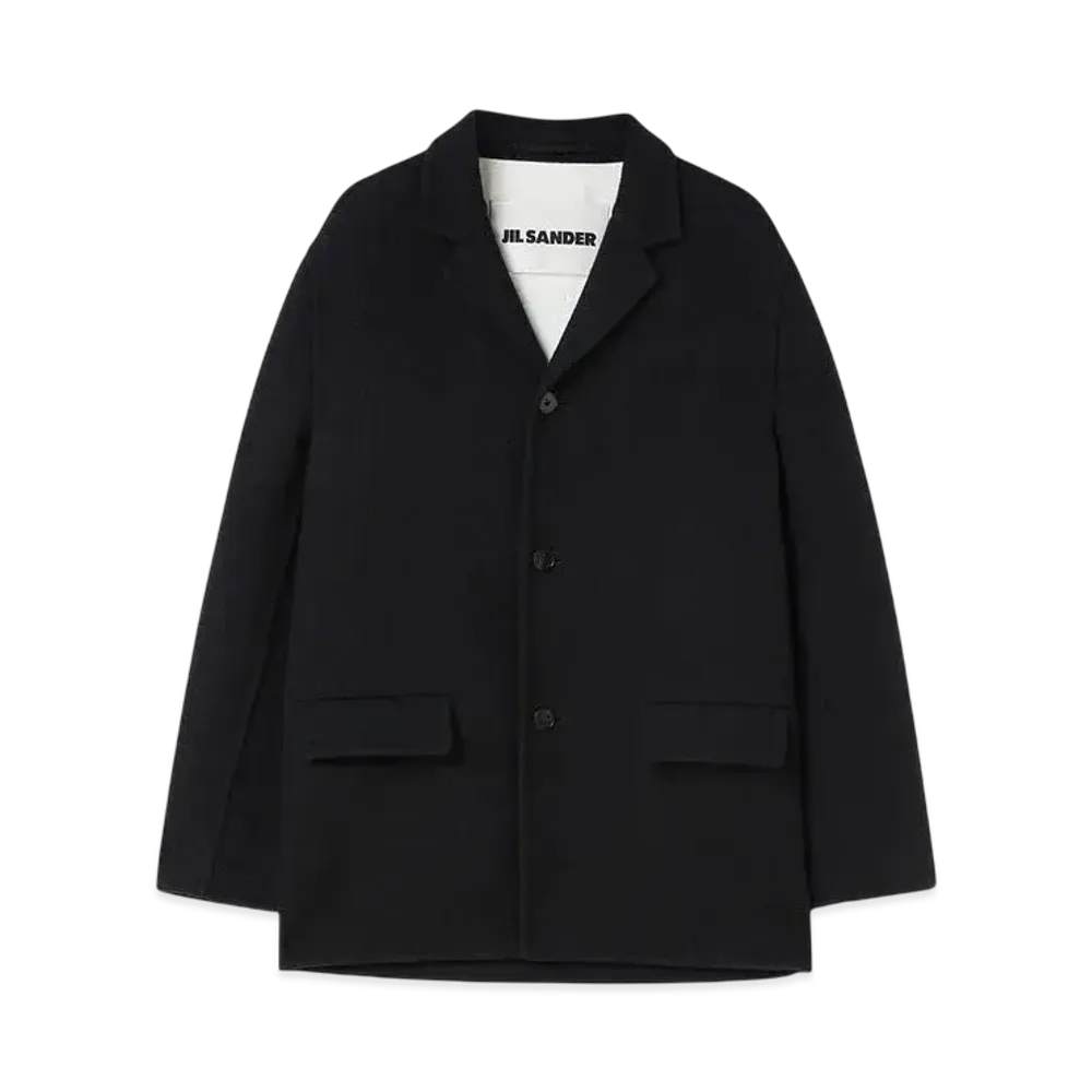 Jil Sander Men's Wool Deconstructed Jacket "Black"