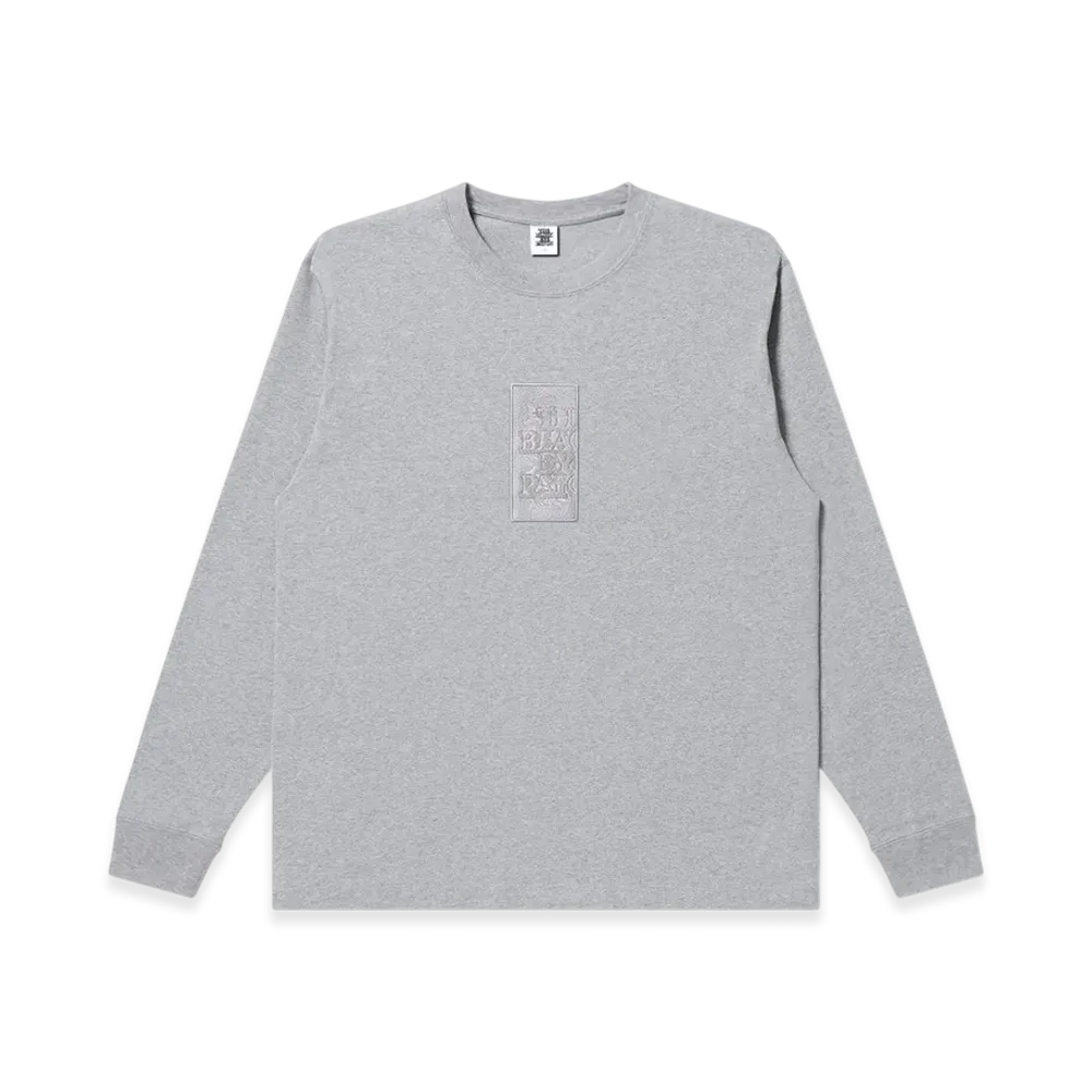 BlackEyePatch Hwc Same Color Embroidered L/S Tee "Heather Gray"