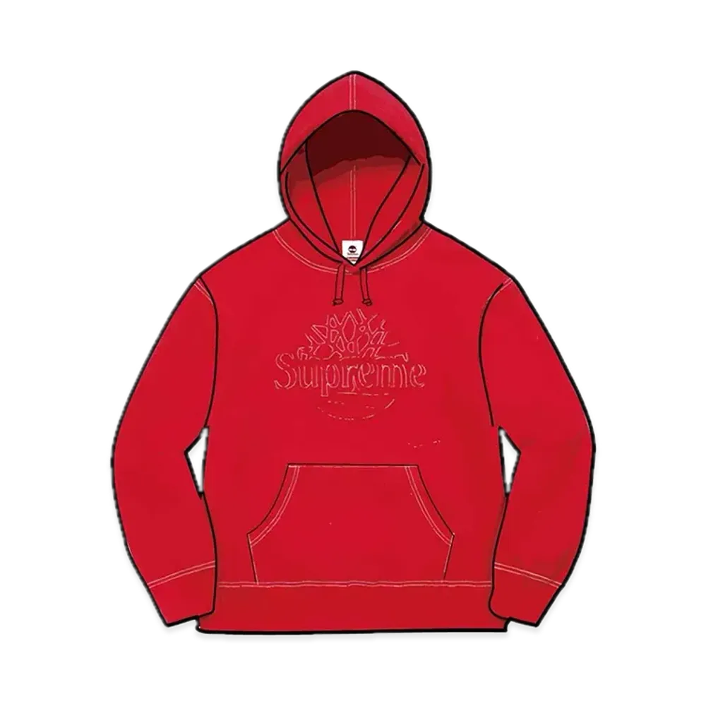 Supreme x Timberland Hooded Sweatshirt "Red"