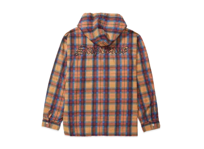 Supreme Printed Hooded Flannel Shirt "Tan"