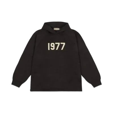 FEAR OF GOD ESSENTIALS 1977 KNIT HOODIE "Iron"