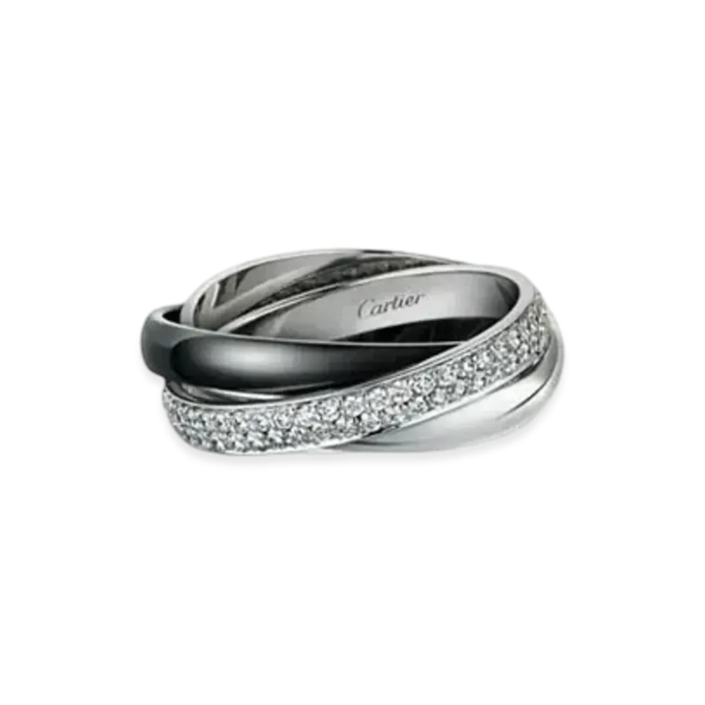 Cartier Trinity Ring, Ceramic, Small Model