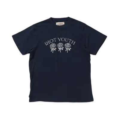 BEAMS FUTURE ARCHIVE TCR Print Tee "Navy"