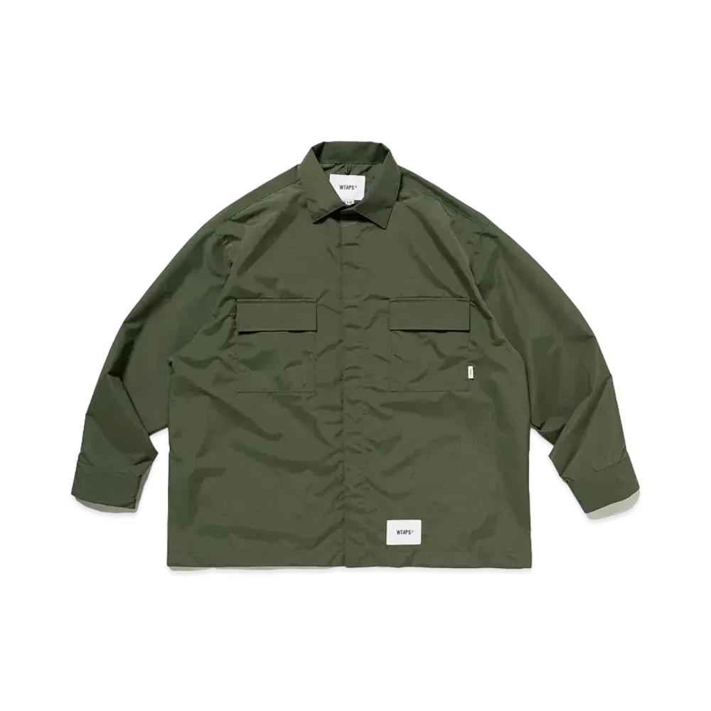 WTAPS WCPO 02 / LS / Nylon. Ripstop "Olive Drab"