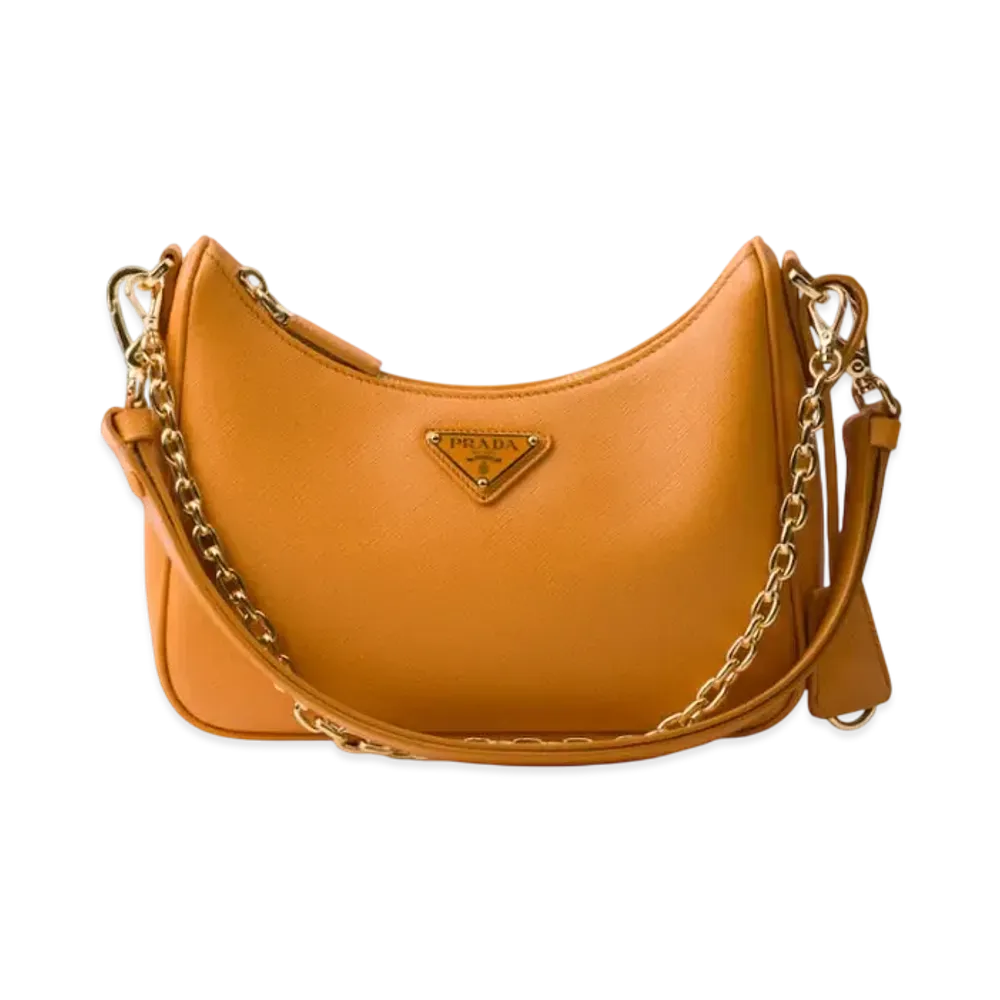PRADA Re-Edition Saffiano Leather Mini-Bag "Amber"