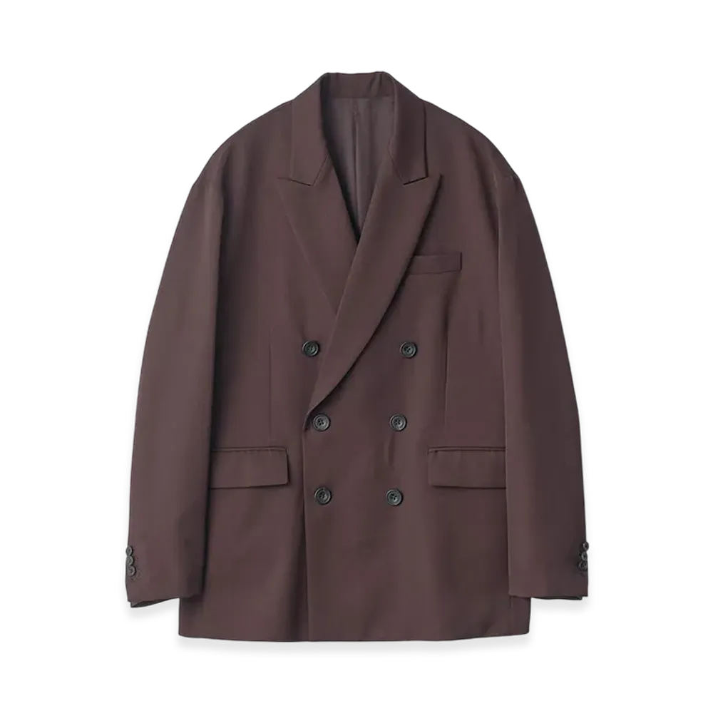 ssstein Oversized Double Breasted Jacket "Dark Brown"