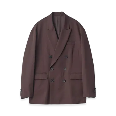ssstein Oversized Double Breasted Jacket "Dark Brown"