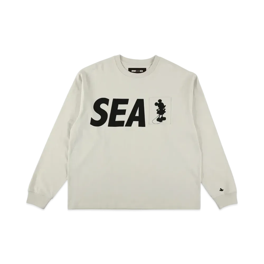 WIND AND SEA x Disney Mickey Pocket Silhouette LS Tee "White"