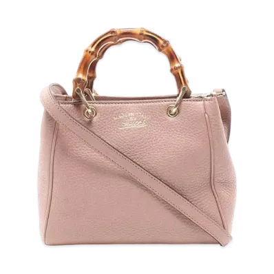 GUCCI Bamboo Mini Shopper Bag "Pink"