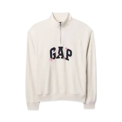GAP Sakura Vintage Soft Gap Logo Half Zip Pullover "Curl Stone"