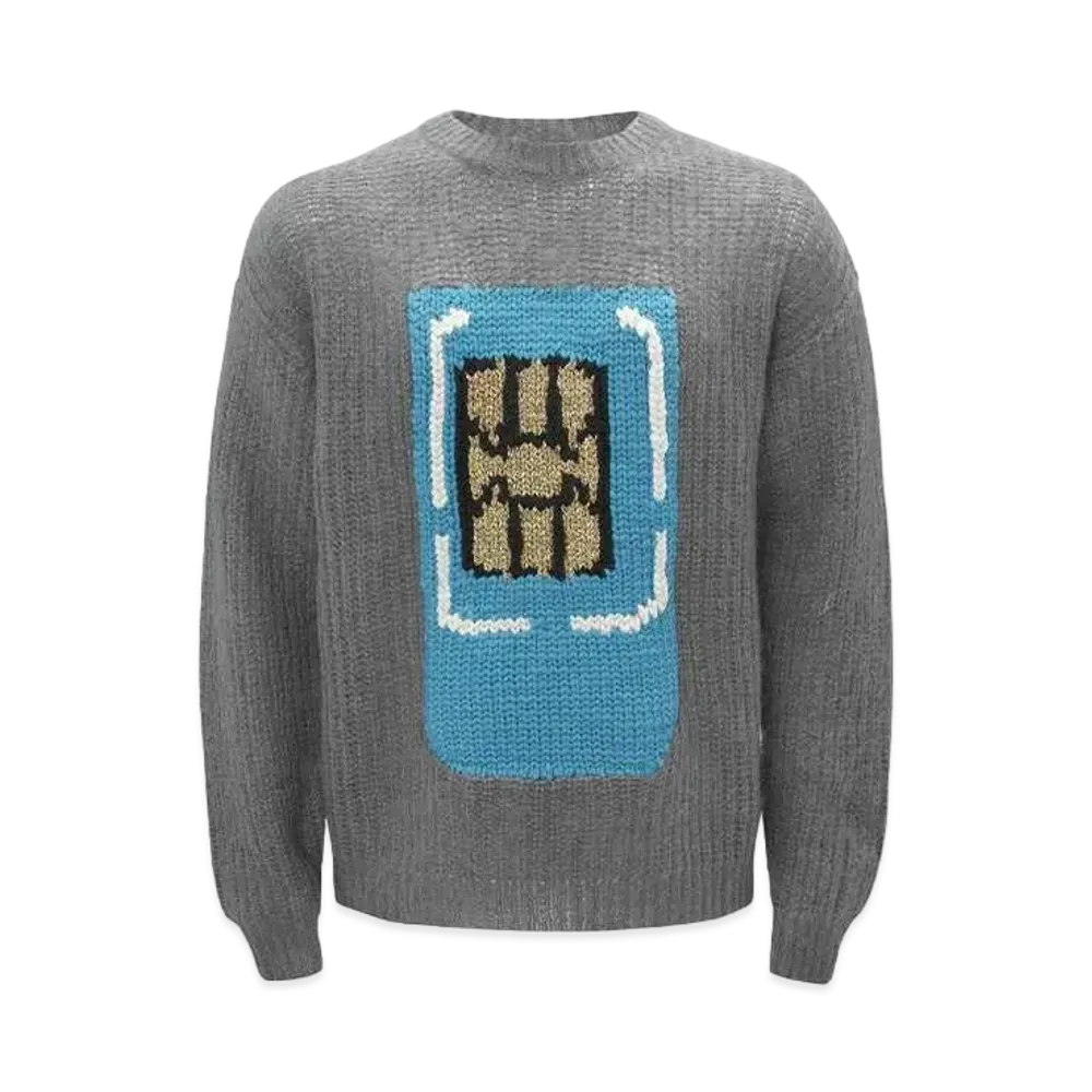 JW ANDERSON Sim Card Crewneck Jumper "Grey"
